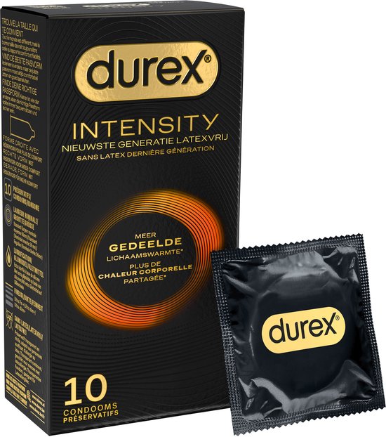 Durex Intensity Condooms 10st - Nieuwste generatie ultradunne, latexvrije condooms voor mannen – Gedeelde lichaamswarmte