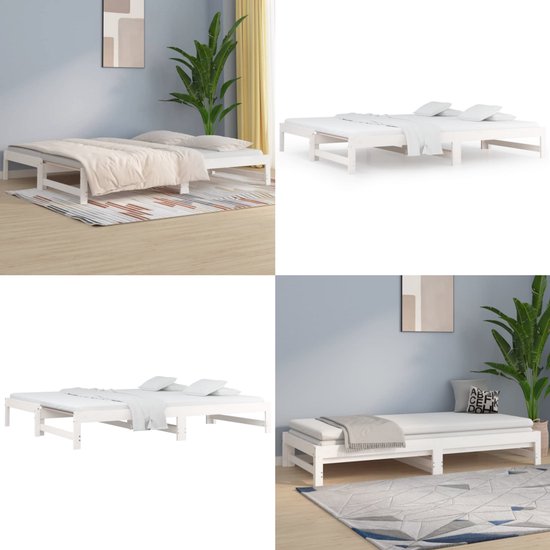 Canapé-lit extensible en pin massif blanc Canapé-lit - Lit d'appoint - Canapé-lit - Meubles en pin - Meubles Wit