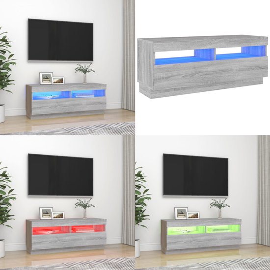 VidaXL - Met verlichting - Grijs - Keuken - TV-meubel kopen