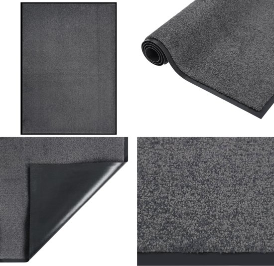 vidaXL Paillasson 60x80 cm Anthracite - Tapis - Tapis - Paillasson - Paillassons