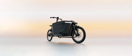 TENWAYS Cargo One – Elektrische Bakfiets – Zwart – Inclusief Regenhoes