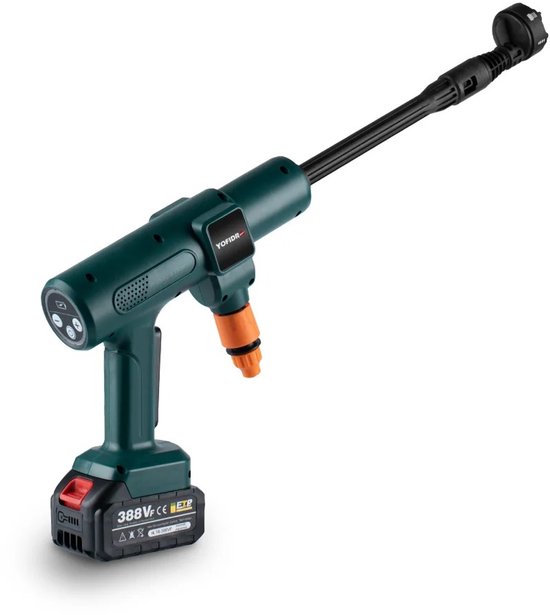 Stemily 6 in 1 Hogedrukreiniger - Accu - Terrasreiniger - Draadloos - 3500W - 200Bar - 5m Waterslang - 2 Wateraanvoermethoden — afbeelding 2