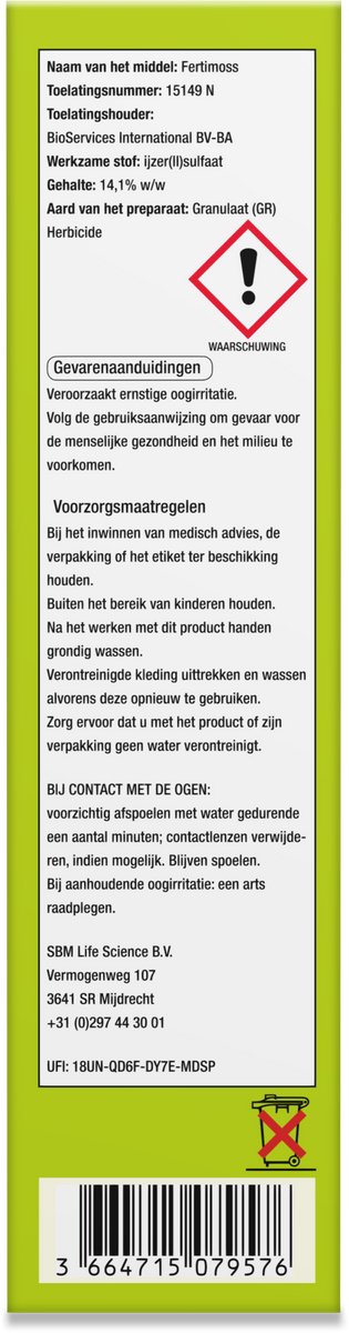 Protect Garden Fertimoss, 2,8 kg - Mos Bestrijdingsmiddel in Gazon - Strooikorrels - Gemakkelijk te Strooien - Snel Resultaat - Voldoende voor 35 m² — afbeelding 2