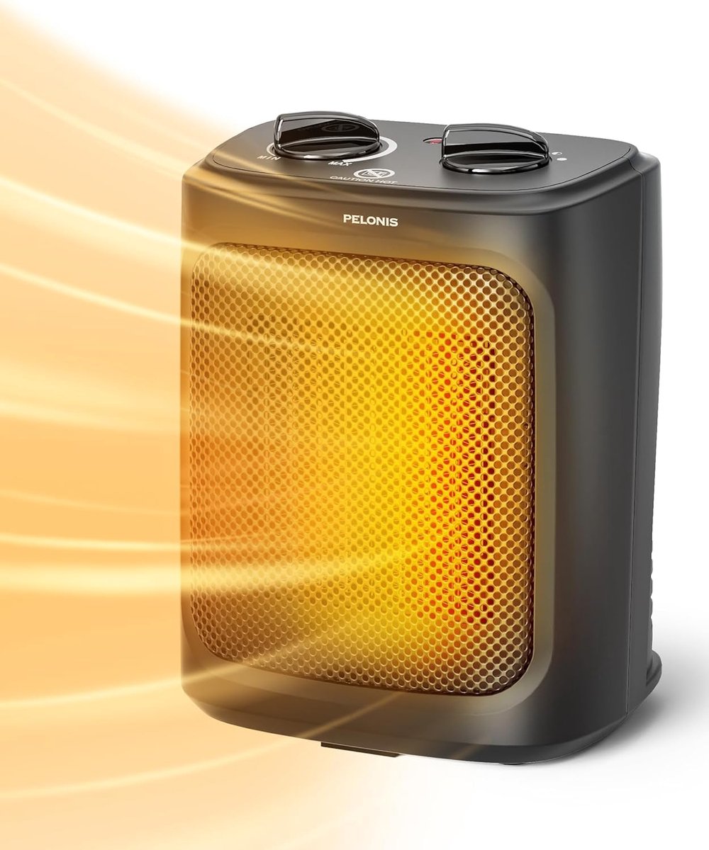 Mini Ventilatorkachel 2000 W - Keramische Tafelverwarming met Temperatuurregeling voor Badkamer en Slaapkamer