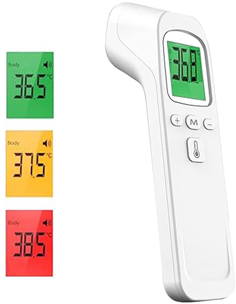 Contactloze Infrarood Hoofdthermometer voor Baby's - Digitale Thermometer met LCD-Display en Koortsalarm