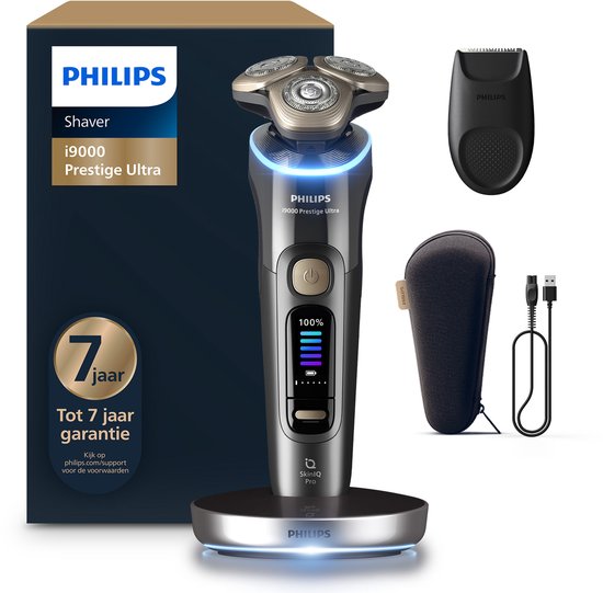Philips Shaver i9000 Prestige Ultra Elektrisch Scheerapparaat Voor Mannen - Met Precisietrimmer - Donkergrijs - XP9402/11
