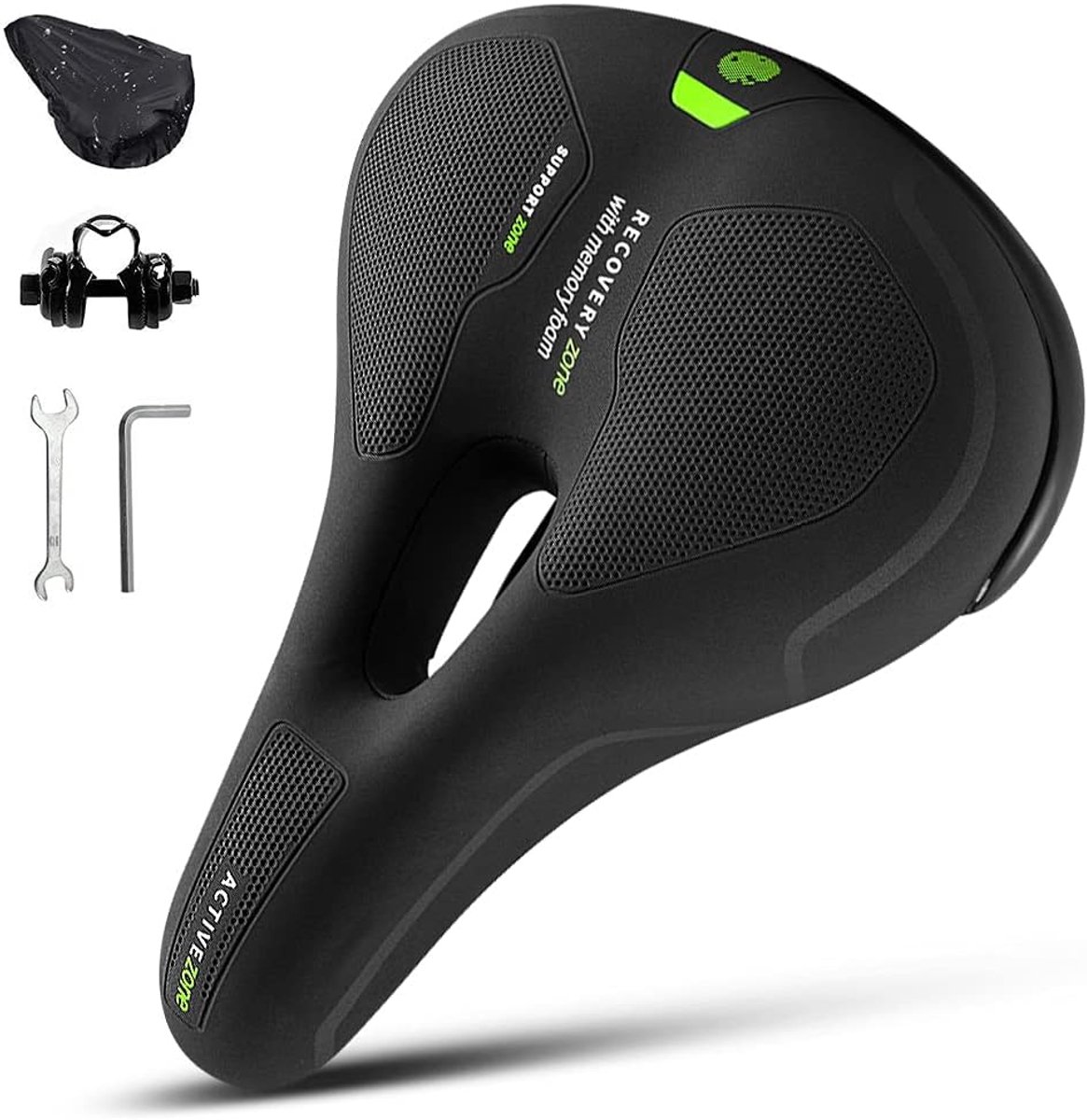 Comfortabel Ergonomisch Fietszadel voor Dames en Heren - Trekking en MTB, Waterdicht met Reflector