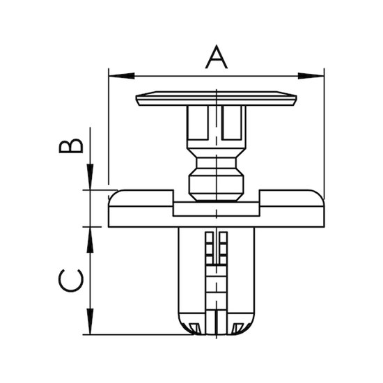 Wurth - Rivet à expansion à tête et pointe ronde - Rivet à expansion en plastique avec capuchon, arrondi x 25 pièces Longueur 11,00 mm