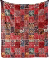 Couverture polaire douce en flanelle à motifs ethniques orientaux New Bed, 175 cm x 230 cm