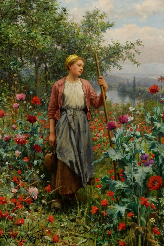 Daniel Ridgway Knight - Coquelicots (19e siècle) - 3:2