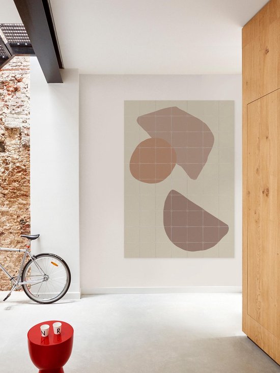 IXXI Mocha, Divers - 100 x 140 cm - Support de suspension gratuit - Grande décoration murale et affiches - Minimaliste, Graphisme, Abstrait, Géométrique