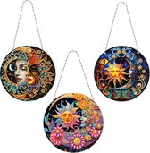 thumbnail: Diamond Painting Raamafbeelding Vlinder - Slinger Met Ketting, Wand- En Raamophang Kit