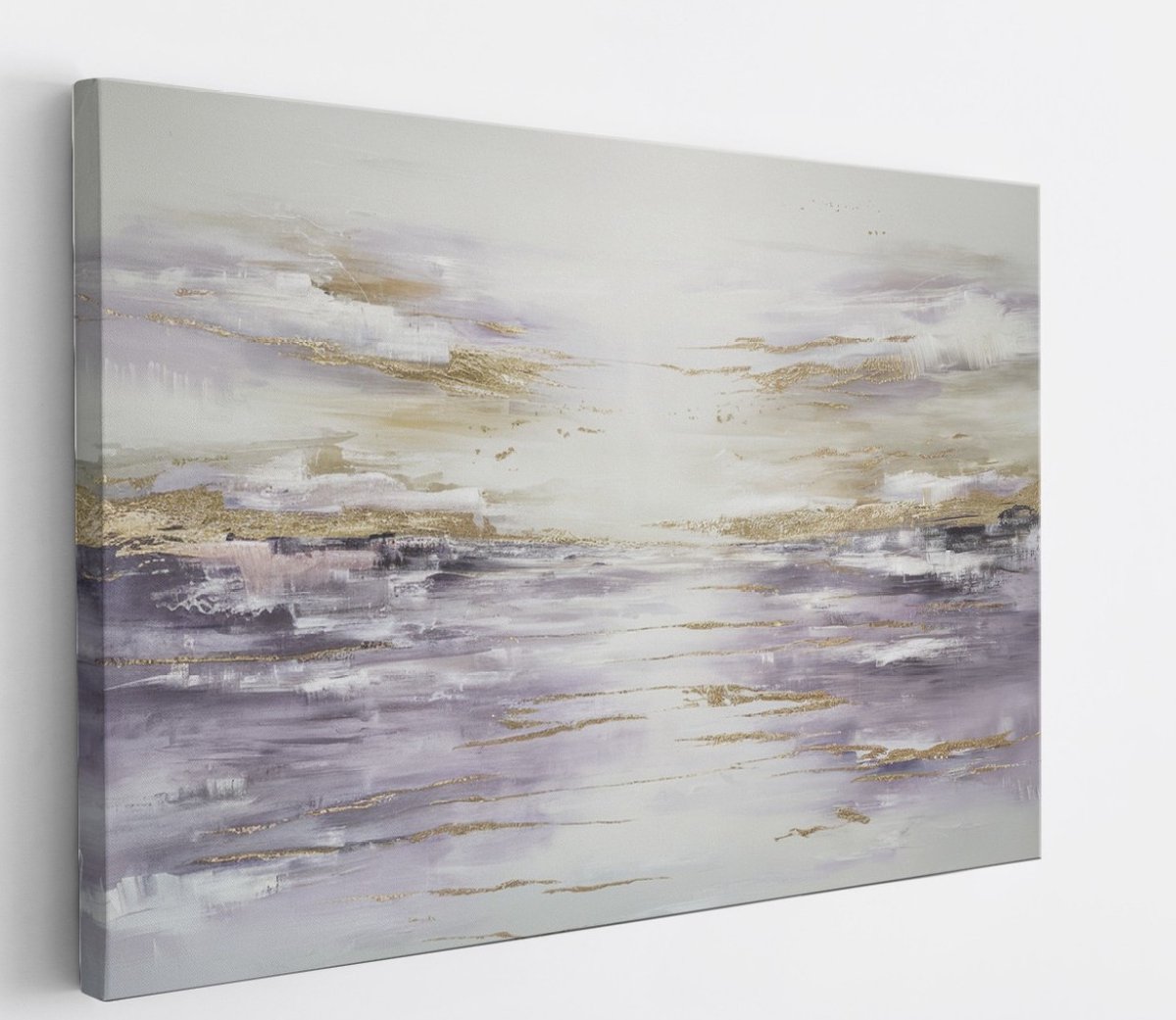 Saammp Canvas Schilderij - Pastel - Paars - Abstract - 150x100 - Foto op canvas - Wanddecoratie - Muurdecoratie Woonkamer - Slaapkamer decoratie - Canvas Print Multicolor