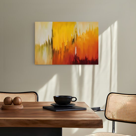 Saammp Canvas Schilderij - Vegen - Abstract - 45x30 - Foto op canvas - Wanddecoratie - Muurdecoratie Woonkamer - Slaapkamer decoratie - Canvas Print