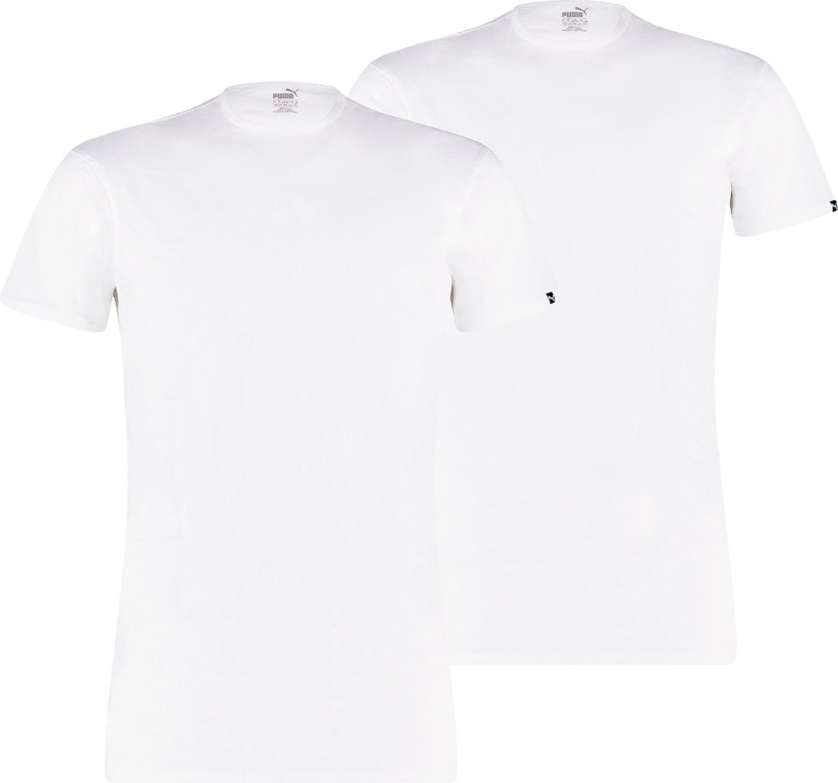 Puma 4-Pack Katoenen T-shirts Ronde Hals Heren – L 701235920 Wit