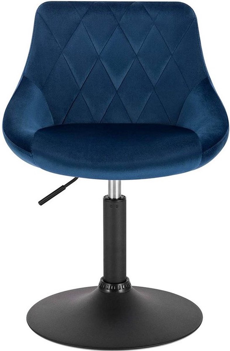 Bolt Edge Luxe Barkruk - Donkergrijs - Velvet - Industrial Design - Set van 2 - In Hoogte Verstelbaar