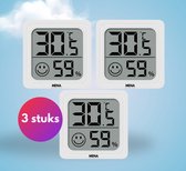 Bol.com MENA Essentials 3x Hygrometer - Weerstation - Thermometer Binnen - Digitaal Thermometer En Luchtvochtigheidsmeter - Temp... aanbieding