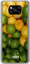 6F hoesje - geschikt voor Xiaomi Poco X3 Pro -  Transparant TPU Case - Lemon & Lime #ffffff