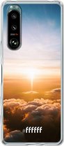 6F hoesje - geschikt voor Sony Xperia 5 III -  Transparant TPU Case - Cloud Sunset #ffffff