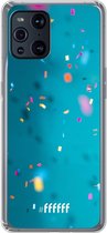 6F hoesje - geschikt voor OPPO Find X3 Pro -  Transparant TPU Case - Confetti #ffffff