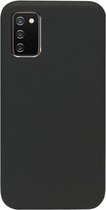 - ADEL Siliconen Back Cover Softcase Hoesje Geschikt voor Samsung Galaxy A02s - Zwart