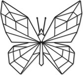 Metalen wanddecoratie Butterfly 1.0 *OP=OP - Kleur: Zwart | x 88.9 cm