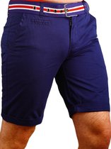 E-Bound Chino Korte Broek Heren Met Riem Blauw 147099 - 32 (M)
