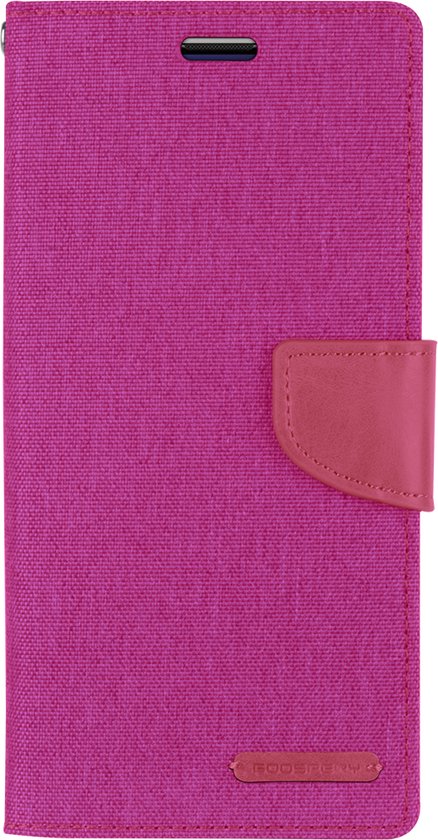 Hoesje geschikt voor Samsung Galaxy S20 Ultra -Mercury Canvas Diary Wallet Case - Hoesje met Pasjeshouder - Roze