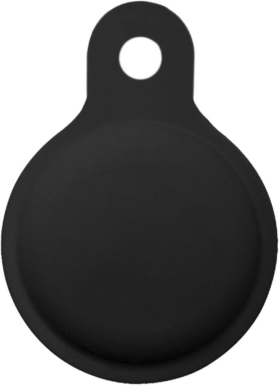 AirTag Porte-clés Etui AirTag Pendentif En Siliconen - Etui Porte-clés Pendentif AirTag - Zwart - PACK DE 2