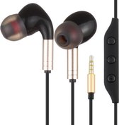 520 3,5 mm plug in-ear bedrade oortelefoon met draadbediening met siliconen oordopjes, kabellengte: 1,2 m (goud)