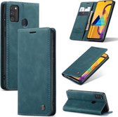Voor Galaxy M30S / M21 CaseMe-013 Multifunctionele horizontale flip lederen tas met kaartsleuf & houder & portemonnee (blauw)