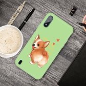 Voor Galaxy A10 Cartoon Animal Pattern Shockproof TPU beschermhoes (Green Corgi)