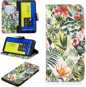 3D Gekleurde Tekening Patroon Horizontale Leren Flip Case voor Galaxy J6, met Houder & Kaartsleuven & Portemonnee (Bananenblad)