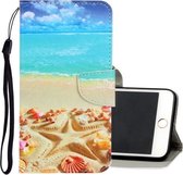 Voor iPhone 6/6 s 3D Gekleurde Tekening Horizontale Flip PU Leren Case met Houder & Kaartsleuven & Portemonnee (Pentagram)