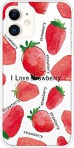 Voor iPhone 11 patroon TPU beschermhoes (Love Strawberry)