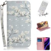 3D Gekleurde Tekening Horizontale Leren Flip Case, met Houder & Kaartsleuf & Portemonnee Voor iPhone 11 Pro (Magnolia)