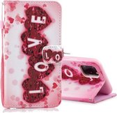 Voor iPhone 11 Pro horizontale lederen flip-hoes met houder en kaartsleuven en portemonnee (liefde)