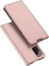 Voor Samsung Galaxy Note 20 DUX DUCIS Skin Pro Series horizontale flip PU + TPU lederen tas, met houder en kaartsleuven (rose goud)