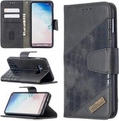 Voor Samsung Galaxy S10e Bijpassende Kleur Krokodil Textuur Horizontale Flip PU Lederen Case met Portemonnee & Houder & Kaartsleuven (Zwart)