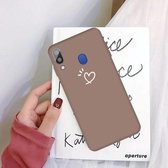 Voor Galaxy A40 Three Dots Love-heart Pattern Colorful Frosted TPU telefoon beschermhoes (kaki)