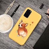 Voor Galaxy S20 + Cartoon Animal Pattern Shockproof TPU beschermhoes (Yellow Corgi)