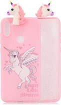 Voor Galaxy A11 schokbestendig Cartoon TPU beschermhoes (eenhoorn)