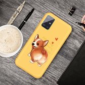 Voor Galaxy A71 Cartoon Animal Pattern schokbestendige TPU beschermhoes (gele corgi)