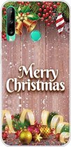 Voor Huawei P40 Lite E Christmas Series Transparante TPU beschermhoes (kerstballen)