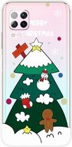 Voor Huawei P40 Lite & Nova 6 SE Christmas Series Transparante TPU-beschermhoes (kerstboom met drie niveaus)