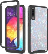 Voor Samsung Galaxy A30s / A50 / A50s 3 in 1 kaart PC + TPU schokbestendige beschermhoes (wit schelppatroon)