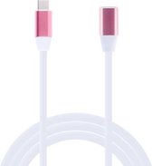USB-C / Type-C mannelijk naar USB-C vrouwelijk aluminium verlengkabel verlengkabel, lengte: 1m (roze)