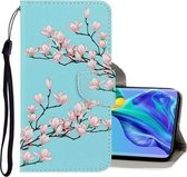 Voor Huawei Mate 30 Pro 3D Gekleurde Tekening Horizontale Flip PU Lederen Case met Houder & Kaartsleuven & Portemonnee (Magnolia)