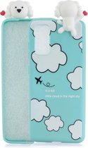 Voor Galaxy A81 schokbestendig Cartoon TPU beschermhoes (wolken)