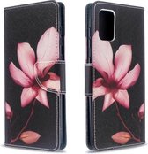 Voor Galaxy A71 Gekleurde tekening patroon Horizontale flip lederen tas met houder & kaartsleuven & portemonnee (Lotus)